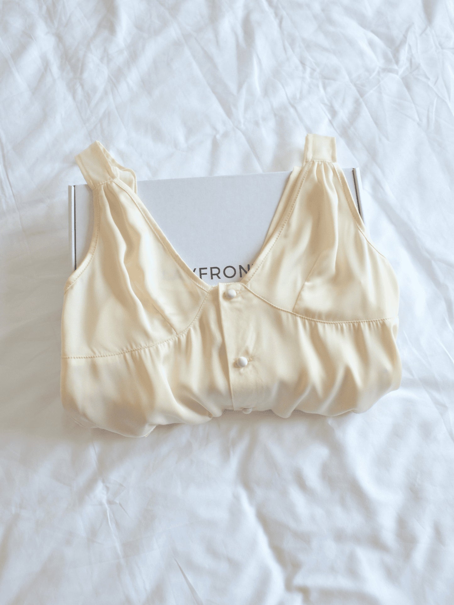 Cream Satin Slip Dress