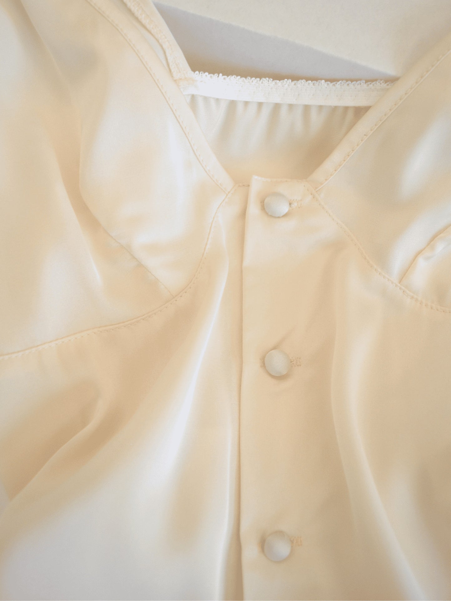 Cream Satin Slip Dress