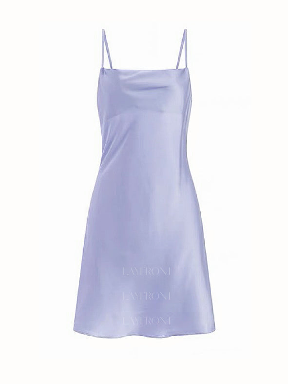Purple Midi Silk Dress