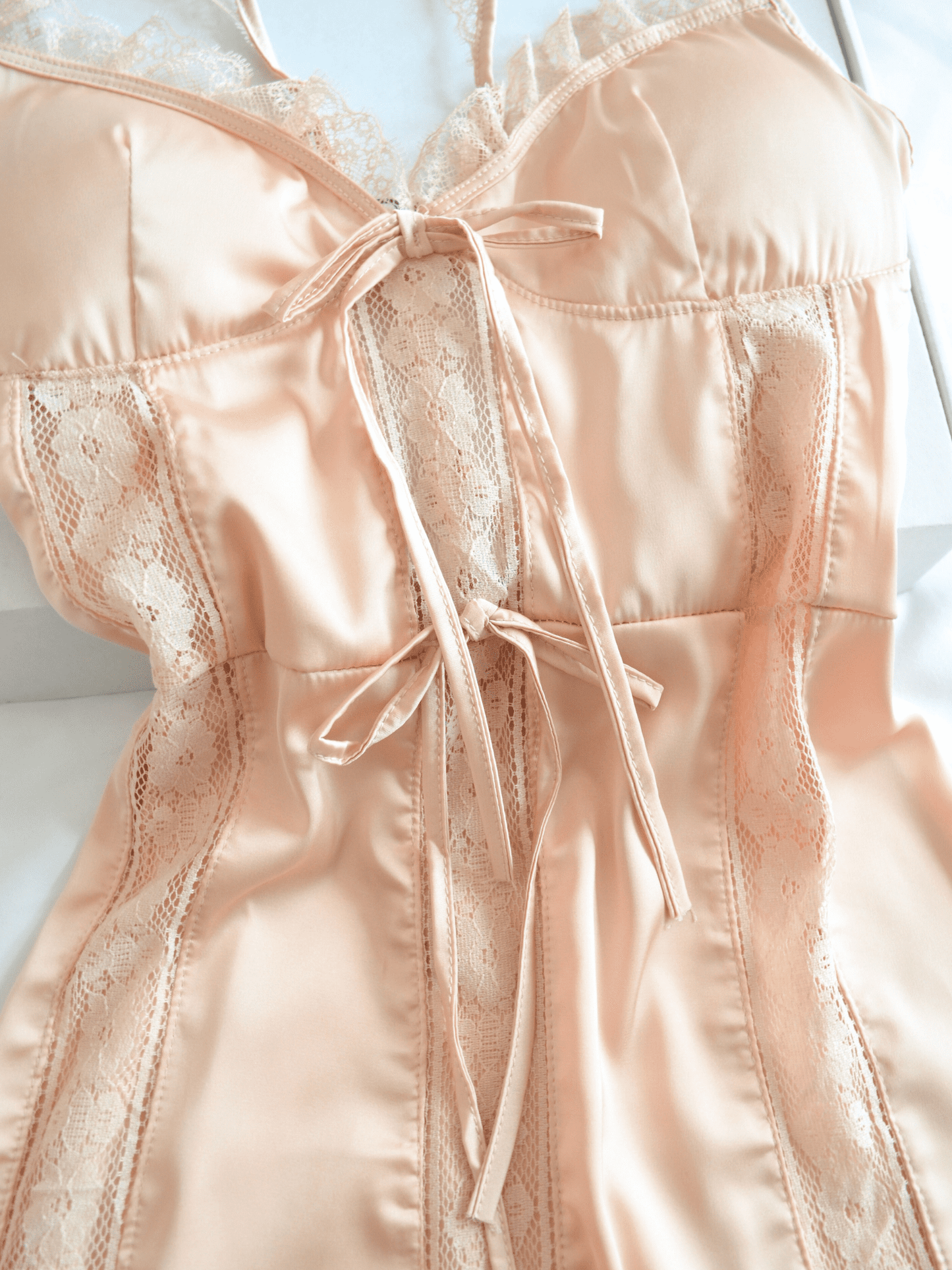 Pink Lace Slip Dress