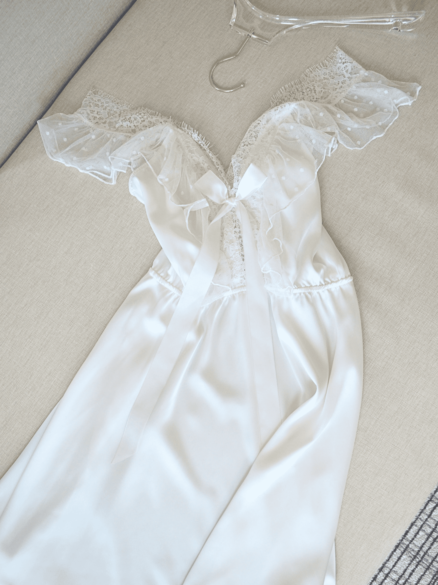 White Silk Nightgown 